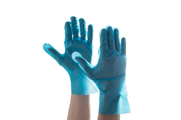 Găng tay TPE dùng một lần Màu xanh lam