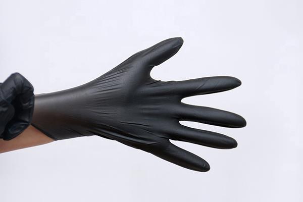Black Color Disposable Nitrile Gloves